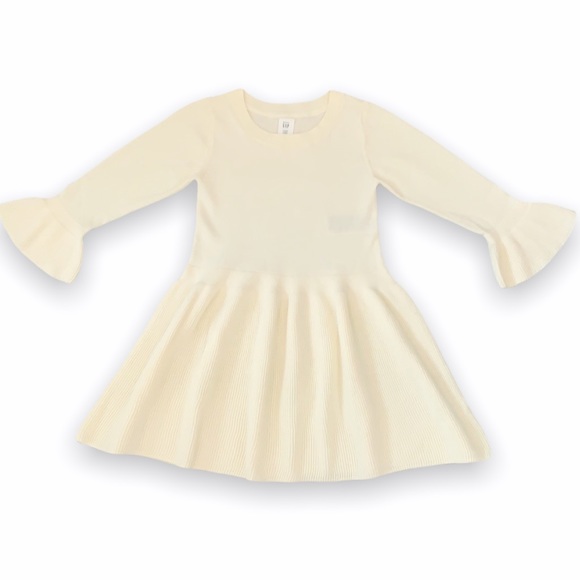 GAP Other - Gap Ivory Bell Sleeve Knit Sweater Dress Size 3T *LIKE NEW*